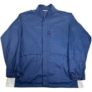 VTG y2k Nike Windbreaker Vented Pockets Full Zip Mens XXL Blue Jacket RN#56323